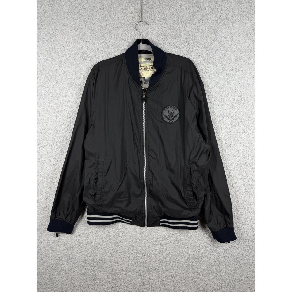 American Rag CIE Baseball Bomber Lightweight Jacket Lined Black The Vandals XL